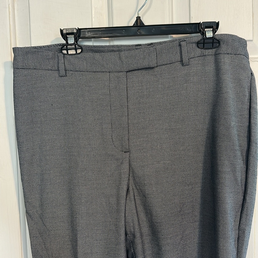 Talbots size 14 high waisted straight pants navy and white - Picture 3 of 4